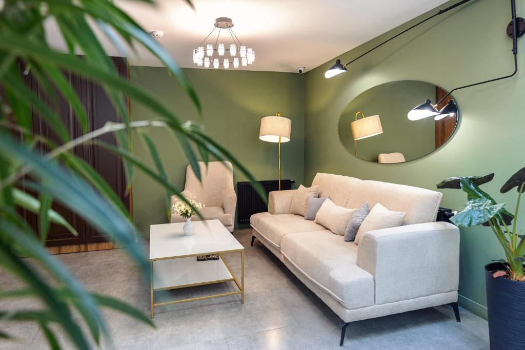 Posezení v ubytování Boutique Hotel Manufactura