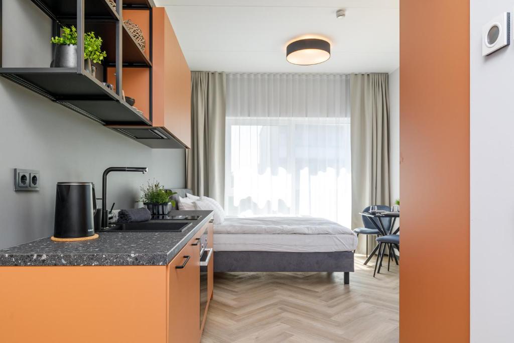 Kuchyň nebo kuchyňský kout v ubytování Rare Apartments - Self Check-In Miniapartments
