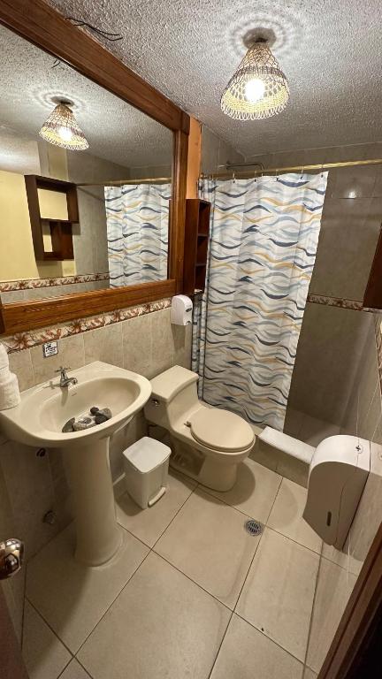 Koupelna v ubytování Hotel Donde Ivan
