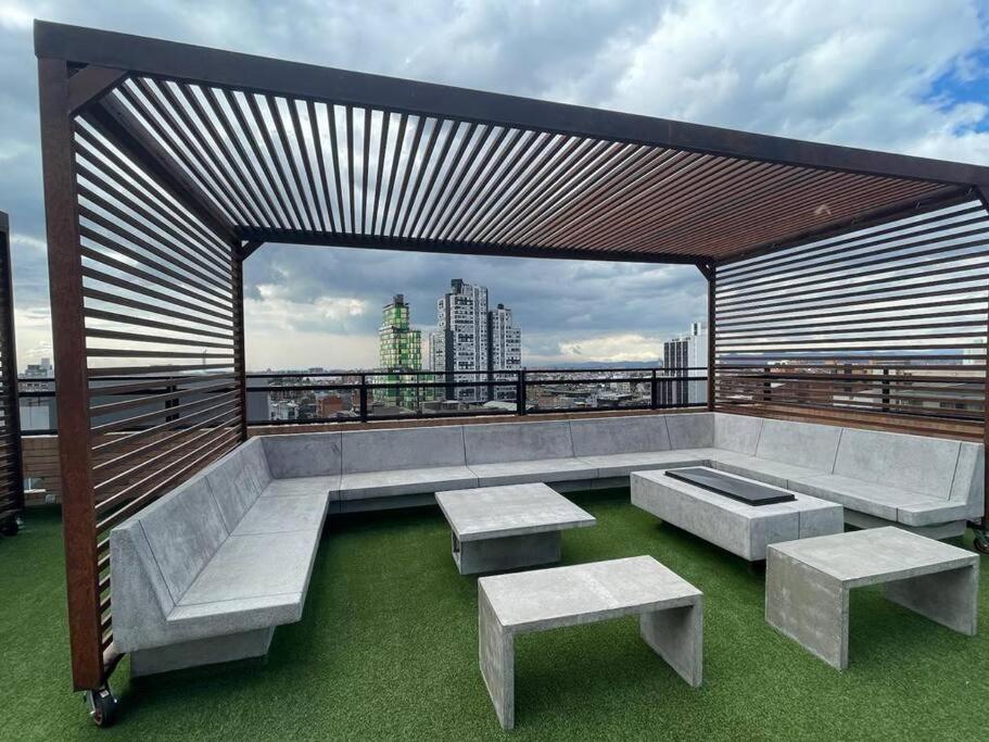 Posezení v ubytování Loft en Chapinero con todo lo que necesitas !