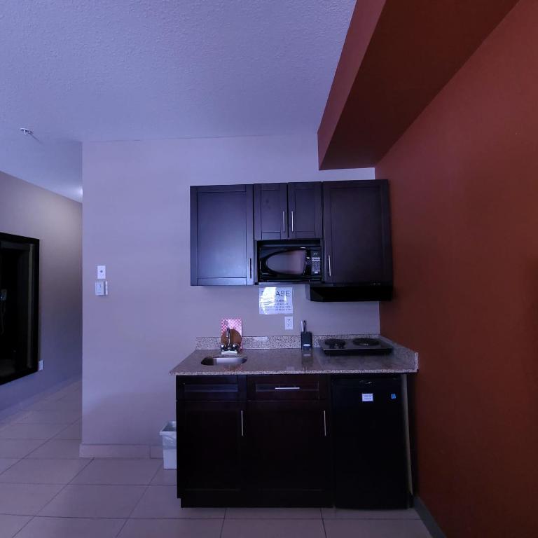 Kuchyň nebo kuchyňský kout v ubytování Wabasca Inn