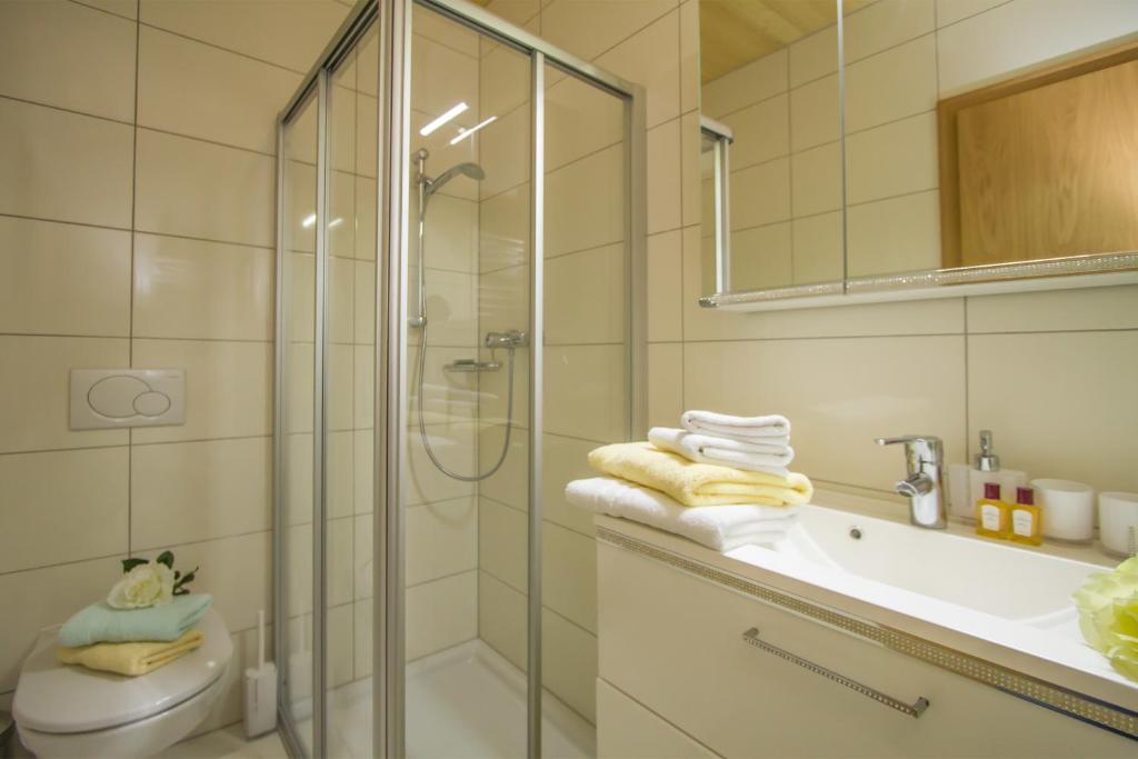 Koupelna v ubytování Gertis Ferienwohnung