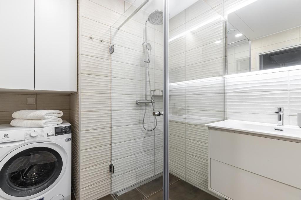 Koupelna v ubytování Laulupargi Lux Residence