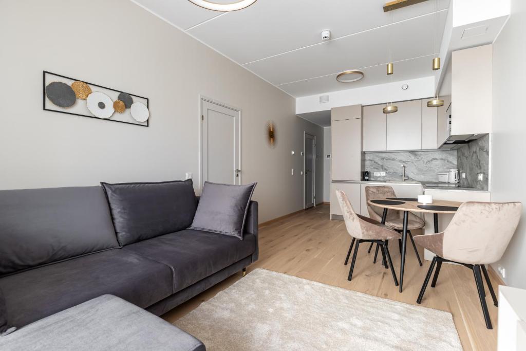 Kuchyň nebo kuchyňský kout v ubytování Laulupargi Lux Residence