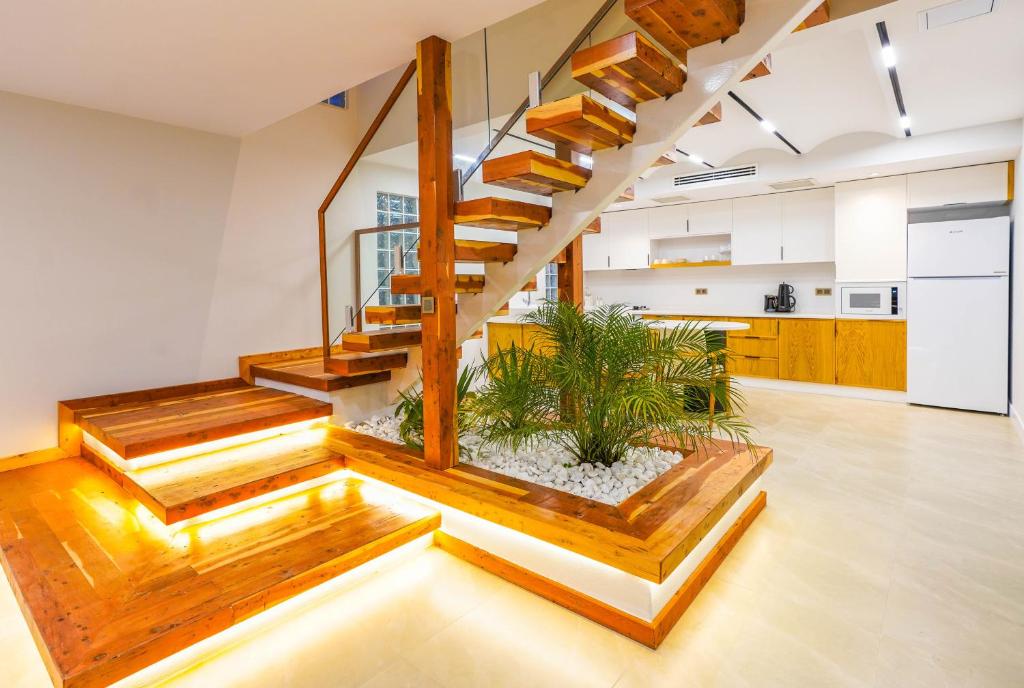 Kuchyň nebo kuchyňský kout v ubytování Likya Gardens Hotel