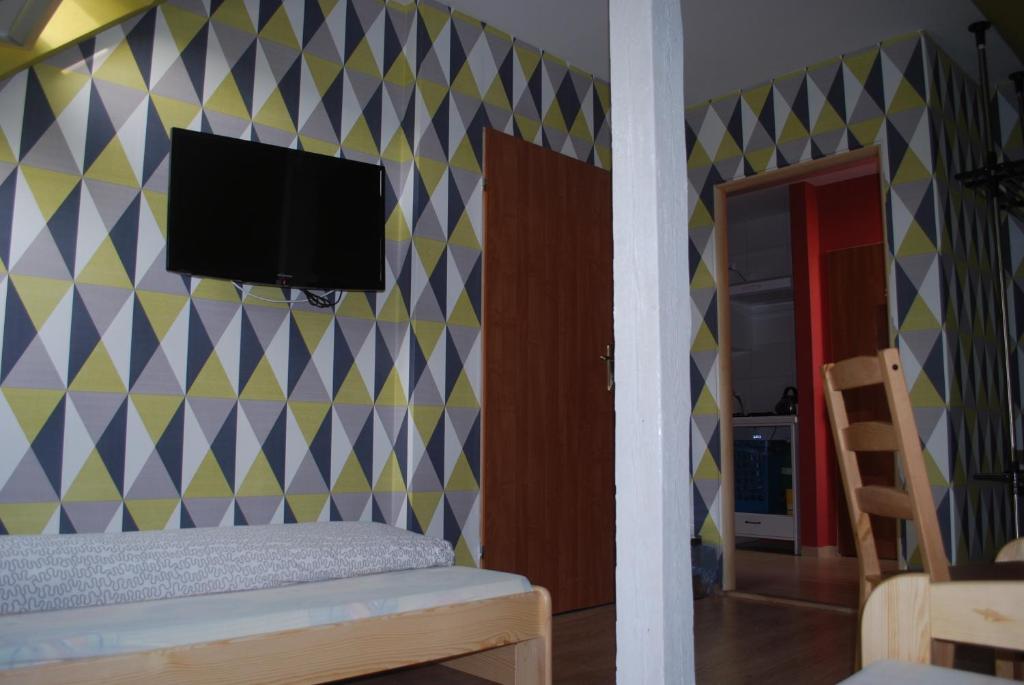 TV a/nebo společenská místnost v ubytování Noclegi u Matyldy