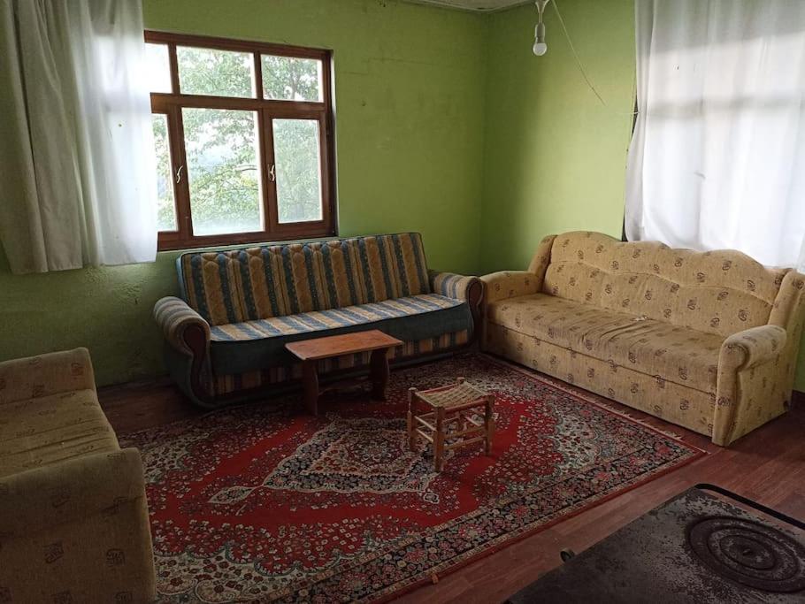 a living room with a couch and a table at Deniz ve Doğa Manzaralı in Fındıklı