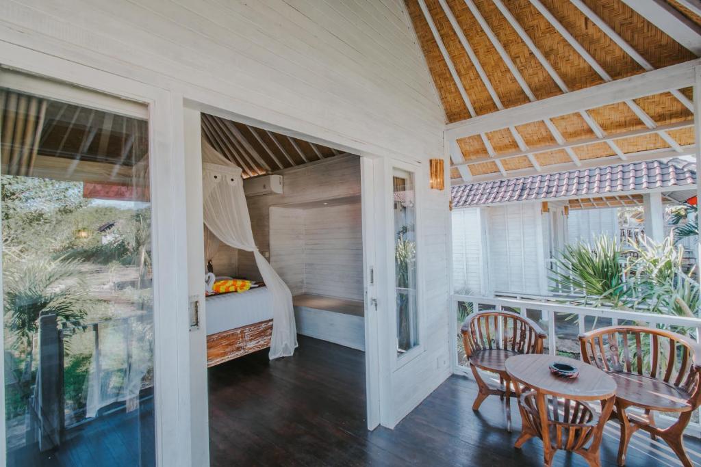 Balkón nebo terasa v ubytování Paluh Beach Huts