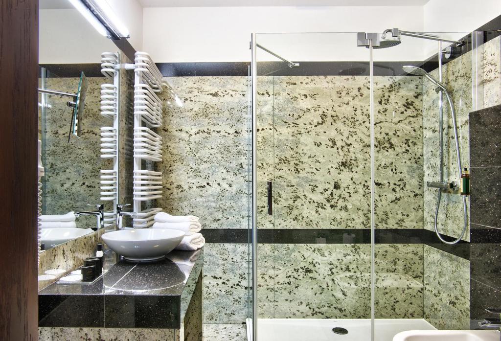 Kúpeľňa v ubytovaní BoutiqueHotel Aristo