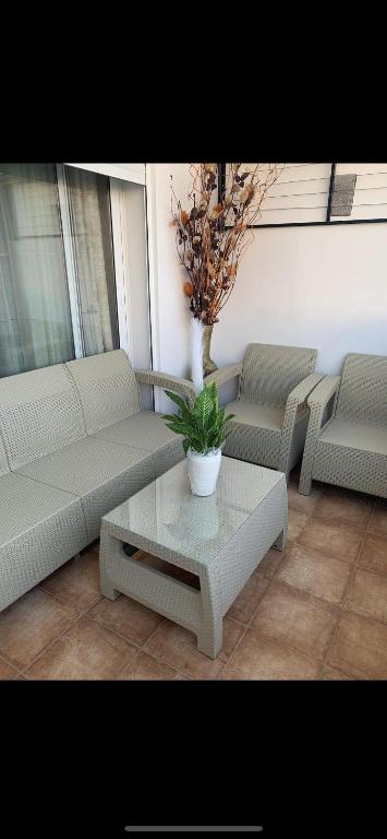 Posezení v ubytování Appartement Résidence Palm Lake Monastir