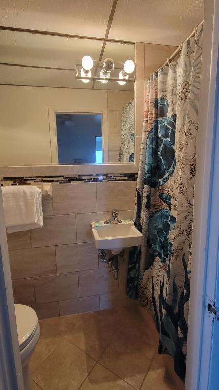 Koupelna v ubytování Conca D'or Motel