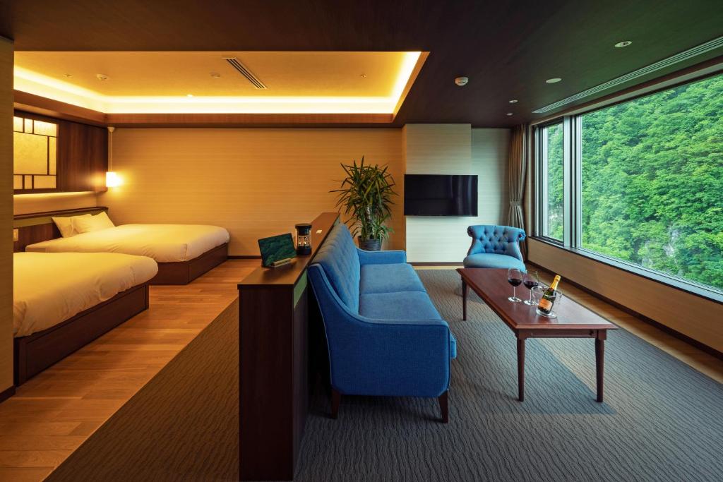 Grand Blissen Hotel Jozankei - Luxe Kamer Met UNSEN VIEUWBAD