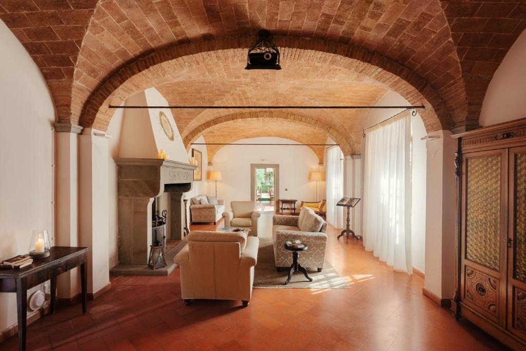 Posezení v ubytování Villa La Cappella