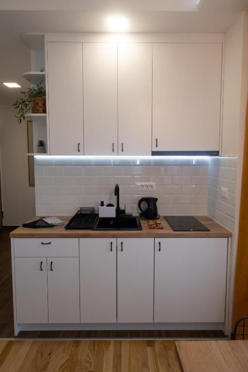Kuchyň nebo kuchyňský kout v ubytování Lux Apartman Sunce