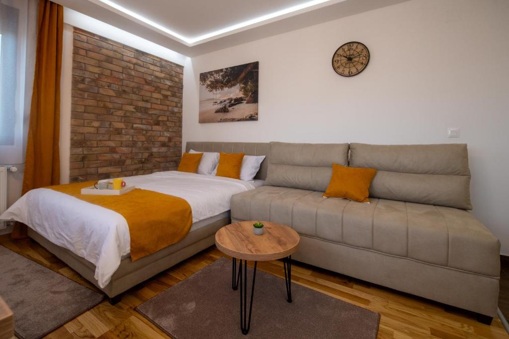 Posezení v ubytování Lux Apartman Sunce