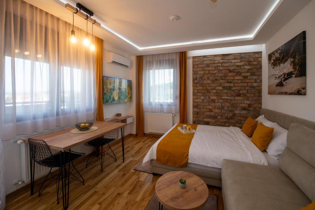 Posezení v ubytování Lux Apartman Sunce