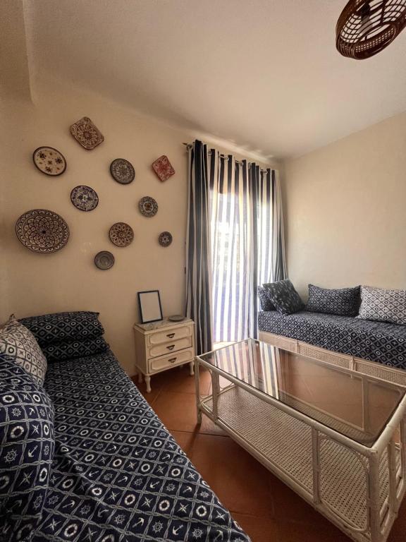 Postel nebo postele na pokoji v ubytování Appartement Haut Standing Les Dunes De Martil