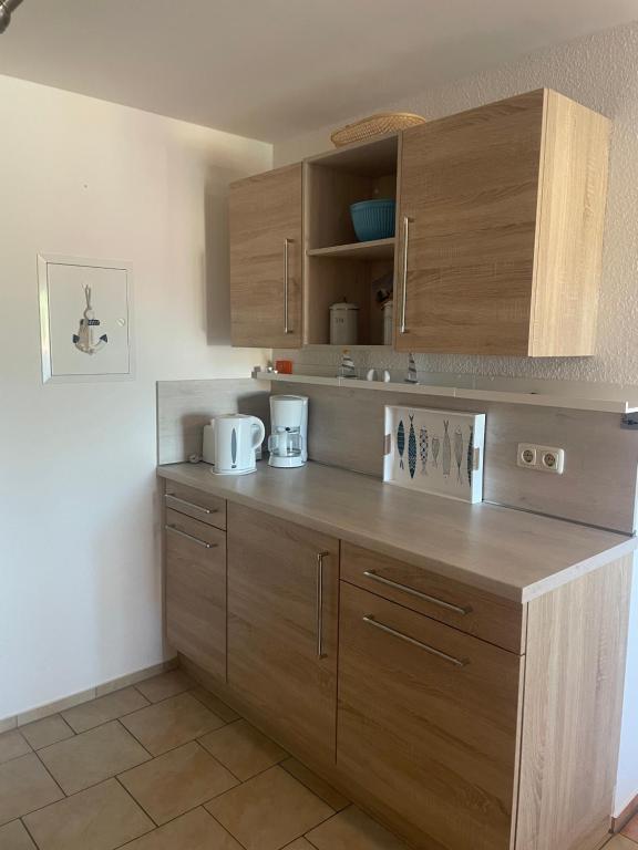 Kuchyň nebo kuchyňský kout v ubytování Ankerplatz38