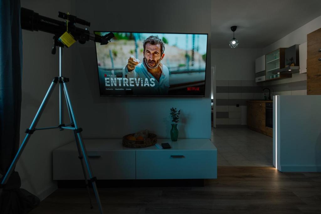 TV a/nebo společenská místnost v ubytování Dinara View Apartment-Knin