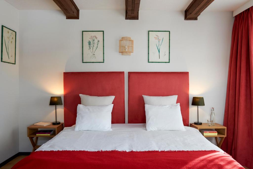 Postel nebo postele na pokoji v ubytování Maison d'hôtes Ermitage