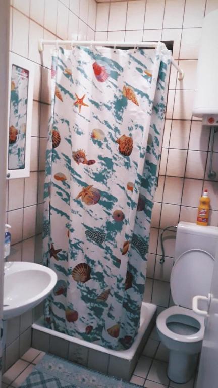 Koupelna v ubytování Villa Michel