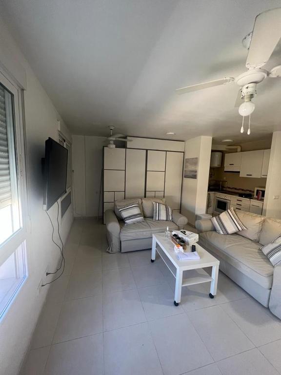 TV a/nebo společenská místnost v ubytování ESTUDIO PLAYA LA BAJADILLA Roquetas de mar