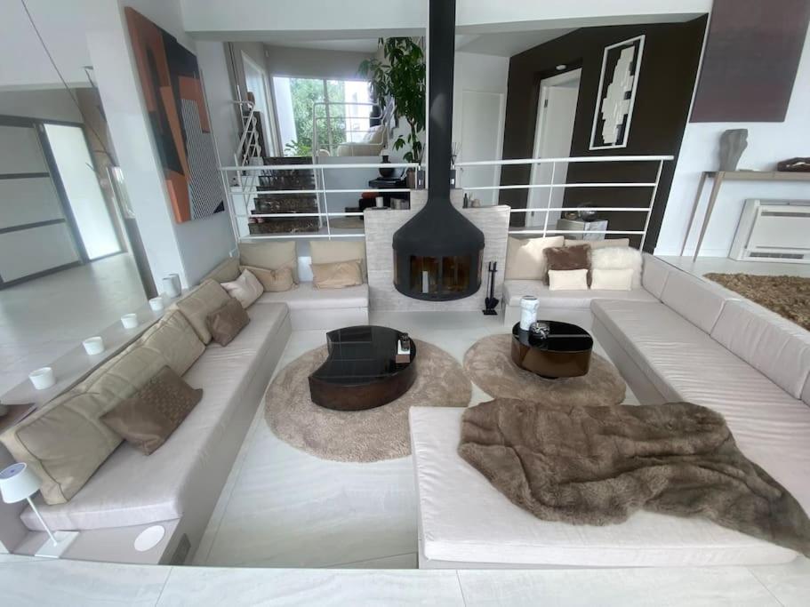 Posezení v ubytování Villa design vue panoramique