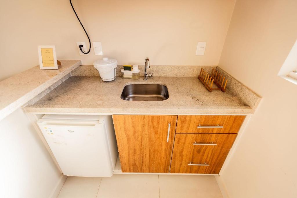 Kuchyň nebo kuchyňský kout v ubytování Suites em Jabaquara, Paraty