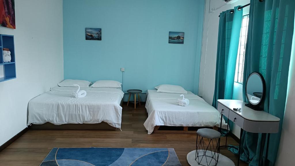 Postel nebo postele na pokoji v ubytování DONG’HOME东东小院