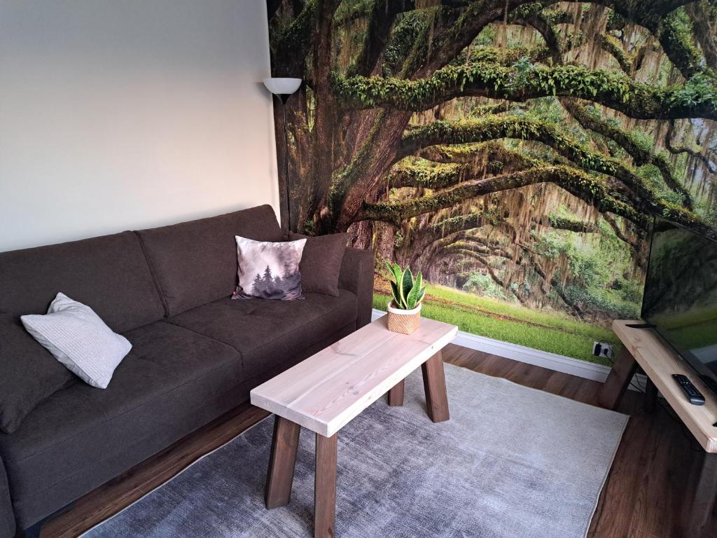 Χώρος καθιστικού στο Apartament Natura