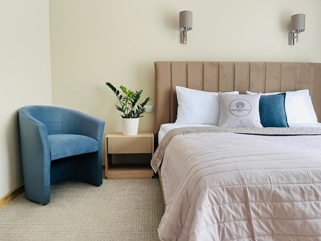Postel nebo postele na pokoji v ubytování Blueberryhouse