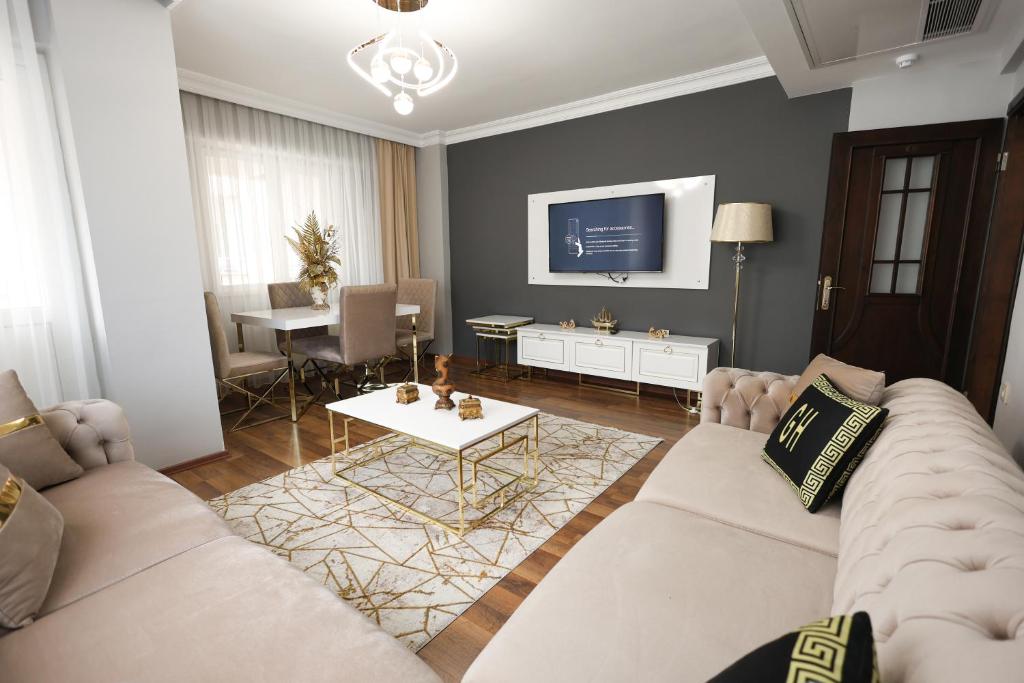 Posezení v ubytování Golden Homes