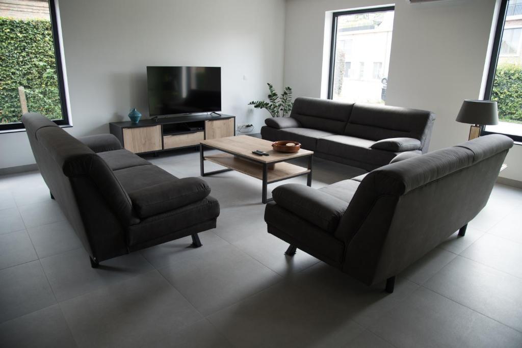 TV a/nebo společenská místnost v ubytování Vakantiewoning Den Appel