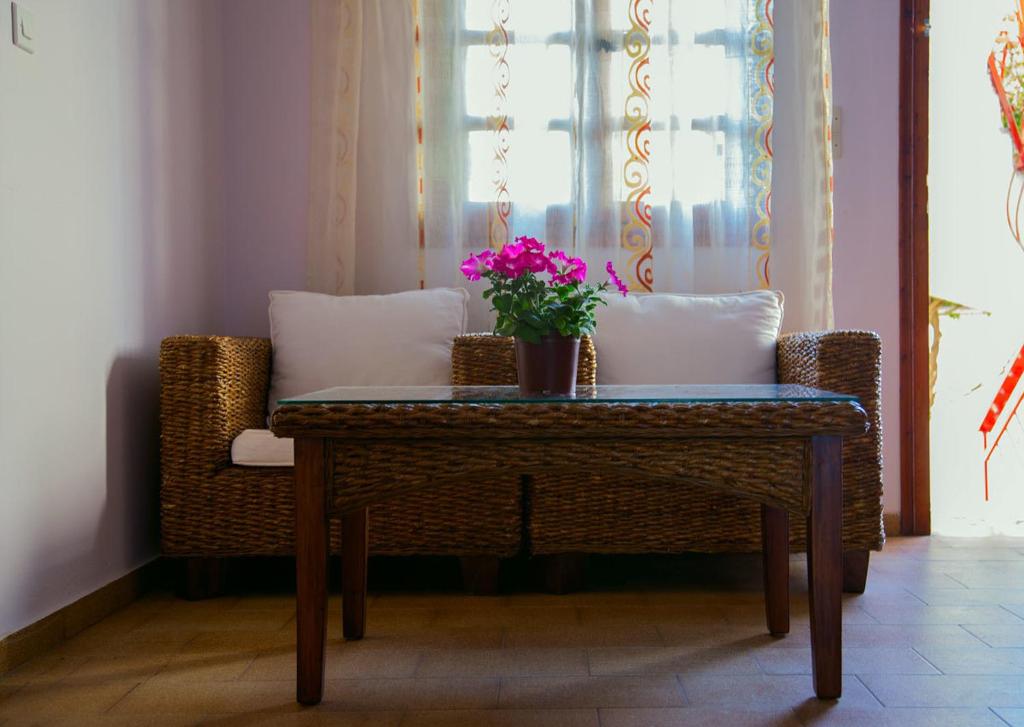 Posezení v ubytování Villa Mikra Asia