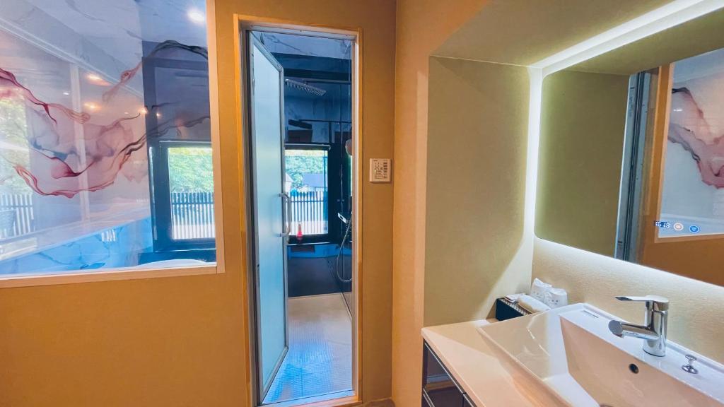Koupelna v ubytování Kurobe Sunvalley Hotel