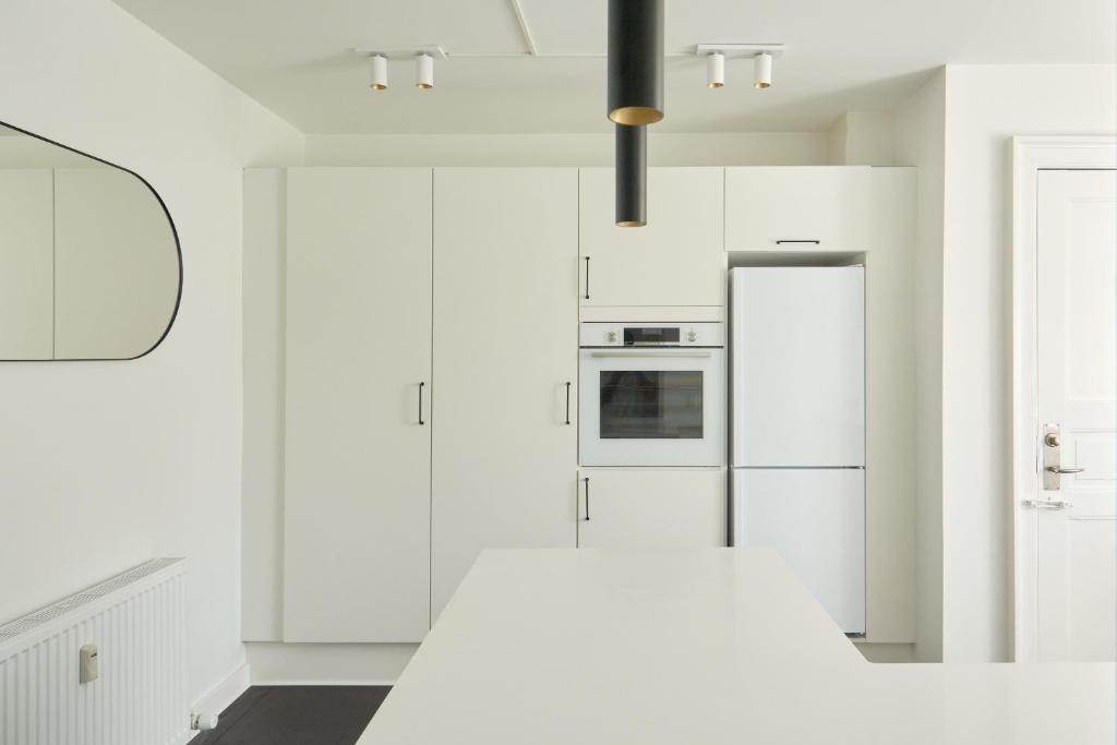 Kuchyň nebo kuchyňský kout v ubytování Beautiful 3 Bedroom Apartment Near Shopping & Metro