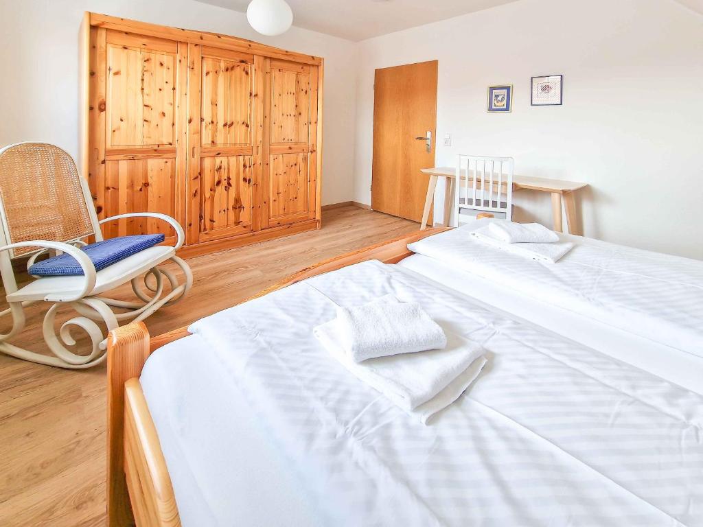 Postel nebo postele na pokoji v ubytování Klipper