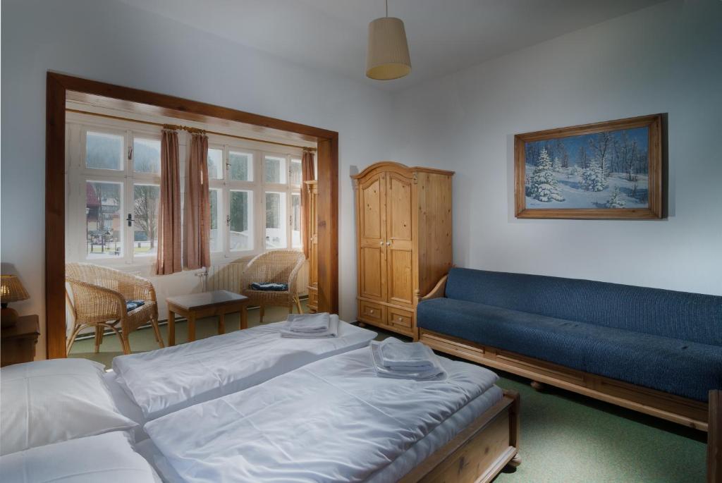 Postel nebo postele na pokoji v ubytování Depandance Villa Hubertus