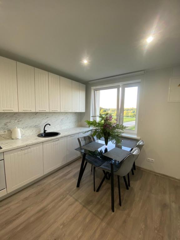 Kuchyň nebo kuchyňský kout v ubytování Rõuge Apartment
