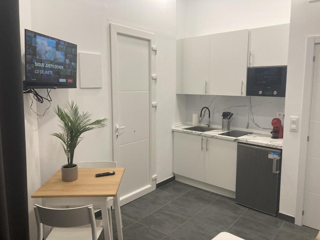 Η κουζίνα ή μικρή κουζίνα στο Ensanche1 Apartments