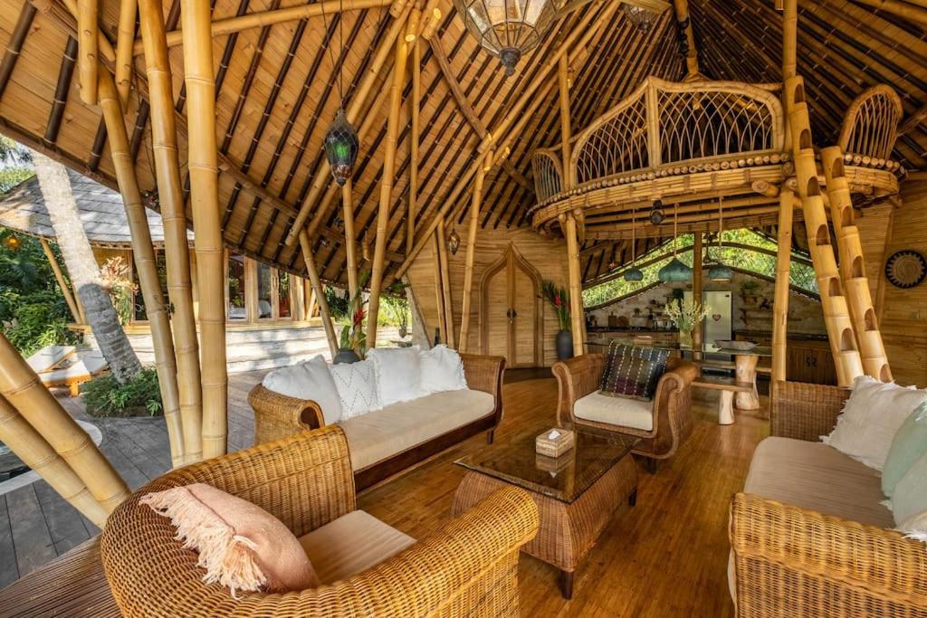 Area soggiorno di Harmony House, Bamboo House with Pool view