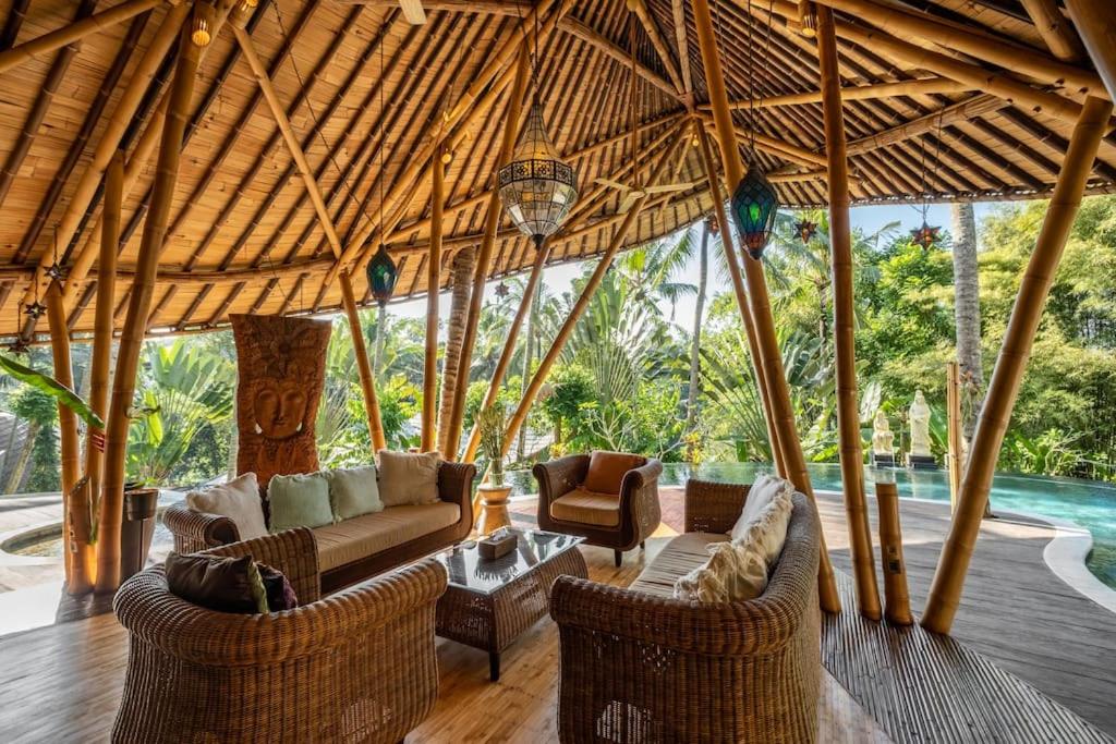 Area soggiorno di Harmony House, Bamboo House with Pool view
