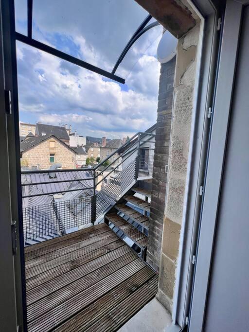 a view of a balcony from a window of a building at Élégante &amp; Design Casa Churchill - Brive Centre in Brive-la-Gaillarde
