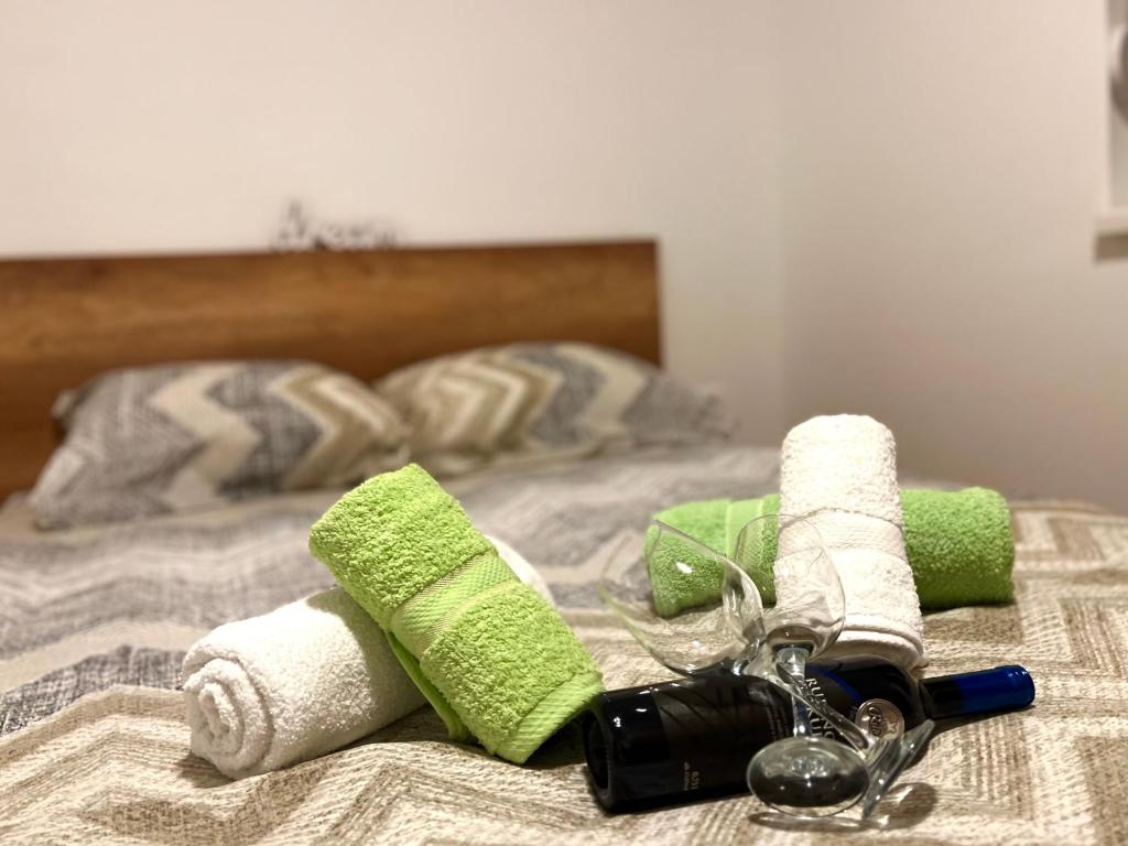 Postel nebo postele na pokoji v ubytování Apartman Maša