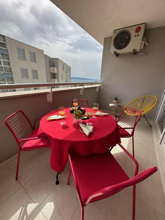 Balkón nebo terasa v ubytování Apartment HAPPY HOME