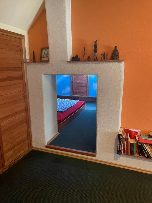Knihovna v apartmánu