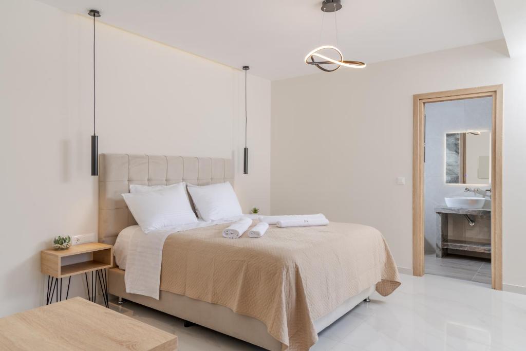 Postel nebo postele na pokoji v ubytování Ionian Escape