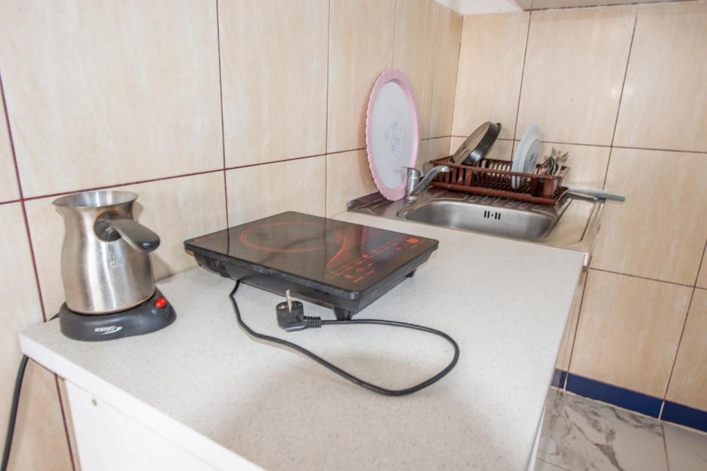 Kuchyň nebo kuchyňský kout v ubytování Apartmani Medovic