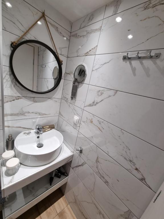 Koupelna v ubytování Xanthi Studio Apartments