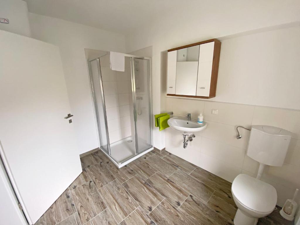 Koupelna v ubytování Ferienwohnung in Seenähe!